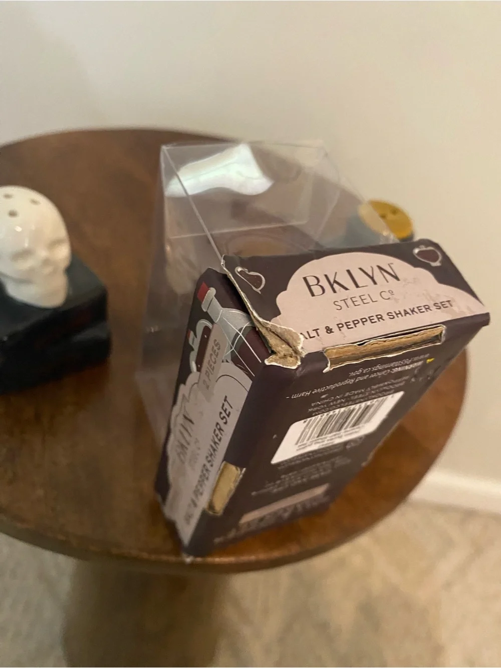 Halloween Potion Bottle & Skull Book Salt and Pepper Set -Used